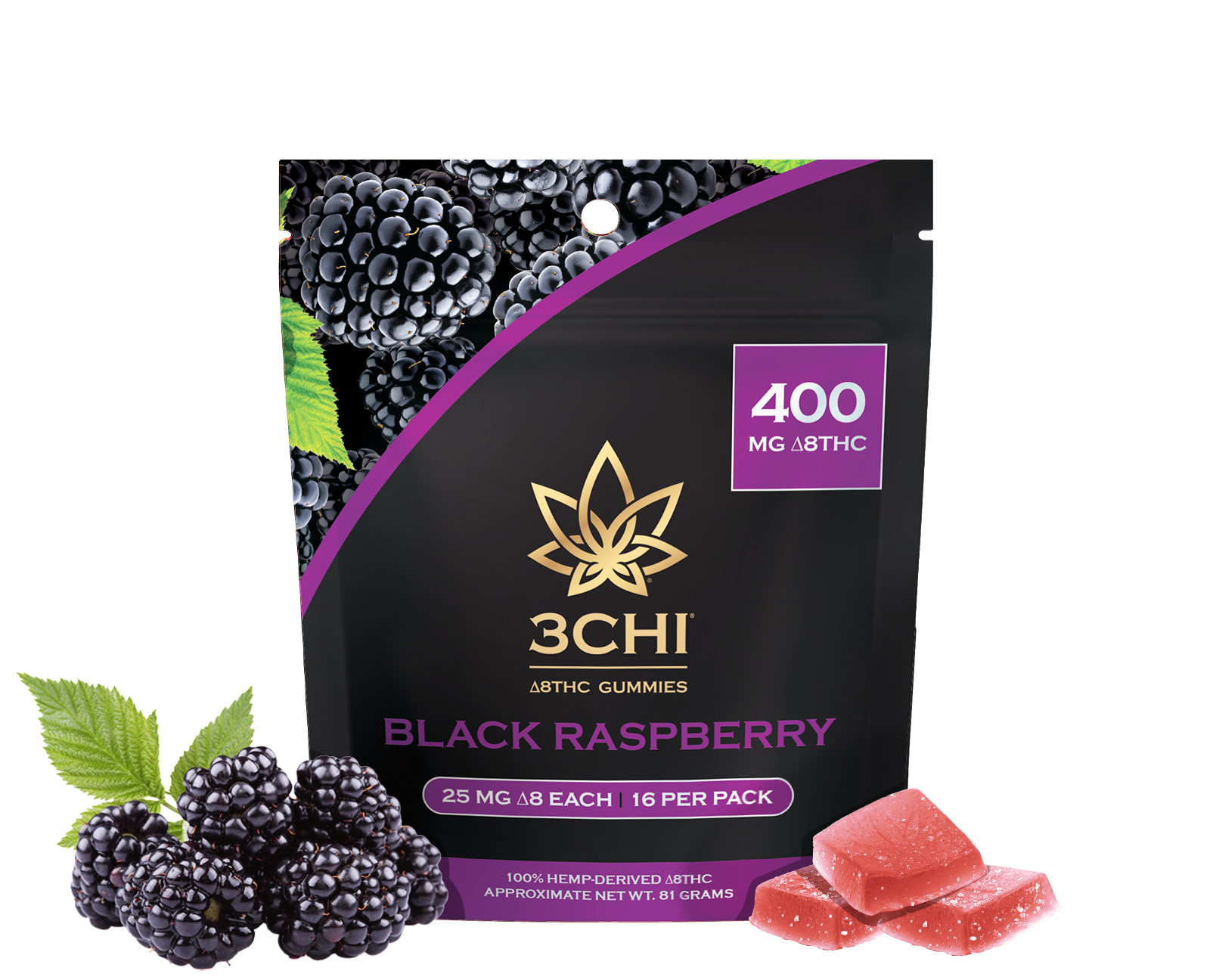 【tomo】バッチフラワー クランベリー ブラックカラント 8個セット Delta 8 THC Gummies | 25mg Delta 8 Gummies | 3CHI