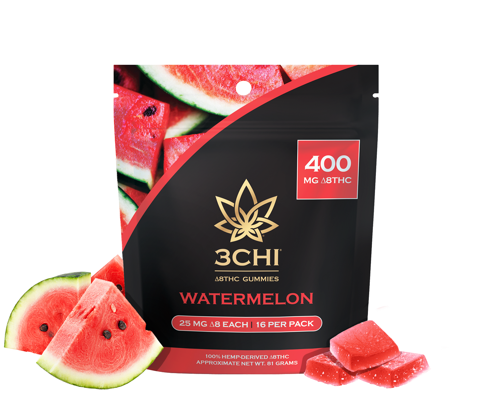Delta 8 THC Gummies | 25mg Delta 8 Gummies | 3CHI