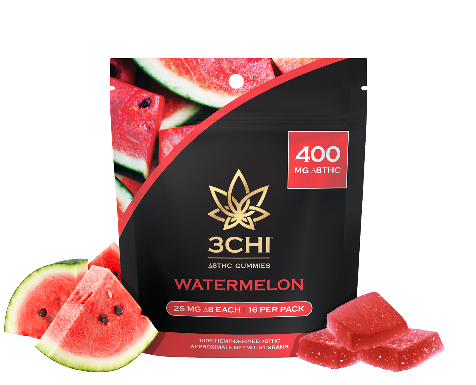 Delta 8 Gummies - Watermelon - Flavor: Watermelon