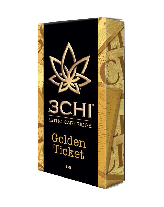 Delta 8 THC Vape Cartridge - Golden Ticket (CDT) - Strain: Golden Ticket (CDT)