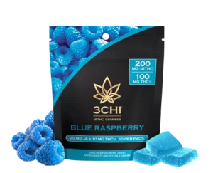 Delta 8 + THCv Gummies - Our 20mg Delta 8 + 10mg THCv 10 pack gummies deliver unsurpassed Delta 8 purity combined with THCv for an uplifting and potent entourage effect - no typical binge eating. Feel great & look great! Fast acting  NO hemp taste Potent & long lasting Delicious blue raspberry Vegan & cruelty-free | No animal gelatin Derived from USA-grown hemp Farm Bill Compliant : <0.3% ∆9THC