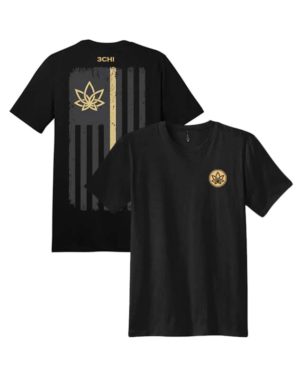 canna fan blk vertical flag shirt