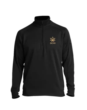 3CHI Sweatshirt - Quarter Zip - Represent your favorite brand in pure style and comfort. Our Sport-Tek black quarter-zip sweatshirt features a fleece lined interior and a sporty polyester blend exterior.