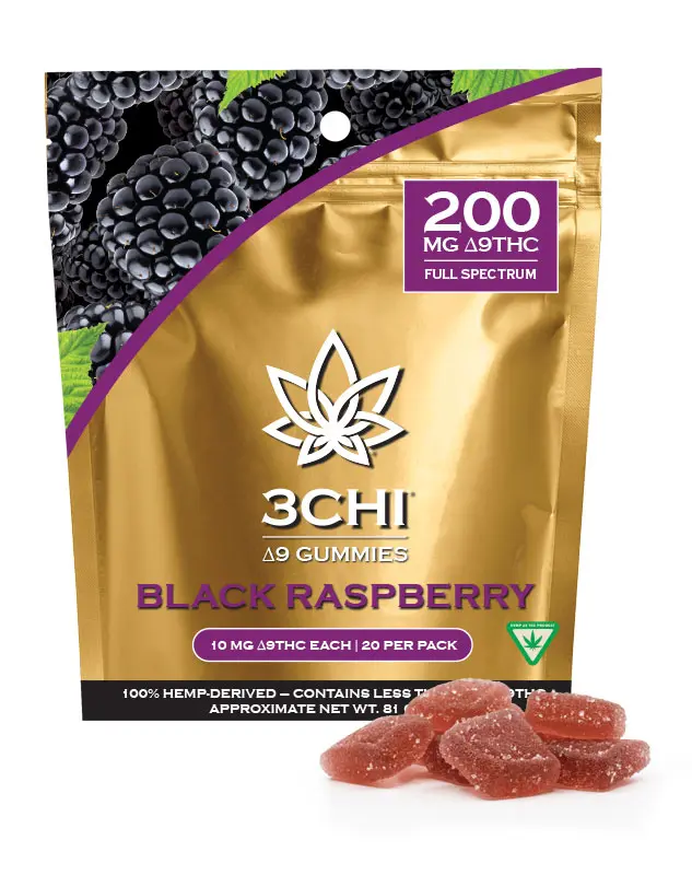 Black Raspberry Delta 9 THC Gummies
