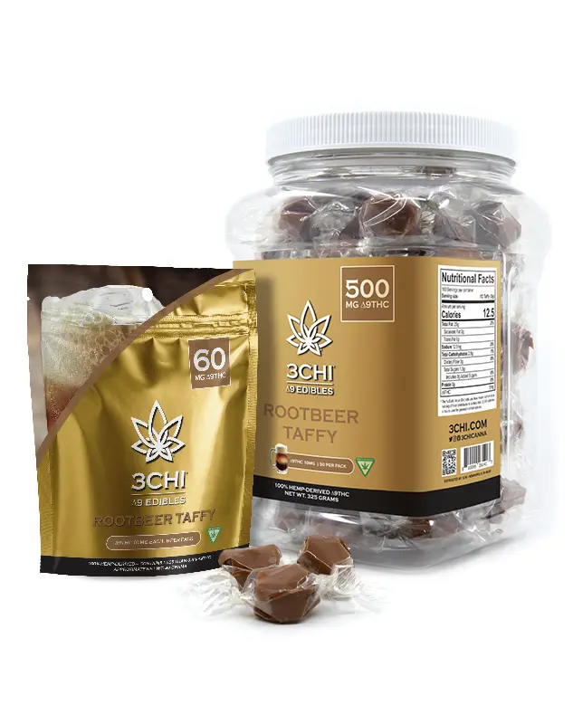 Delta 9 Taffy | Delta 9 Root Beer Taffy Candy | 3Chi
