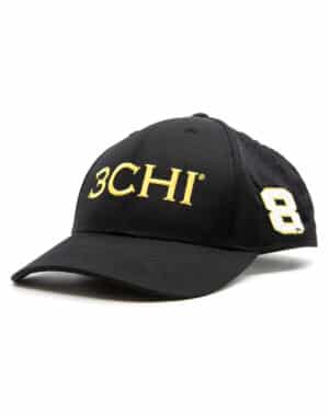Black 3CHI Hat W/ Tyler Reddick #8 - Rep your two favorite brands at the track this year. RCR (Richard Childress Racing), an organization on the forefront of innovation in NASCAR® , has partnered with 3CHI who is providing a sleek black, white, and gold livery for Reddick in the DAYTONA 500® and additional races in 2022 and beyond.