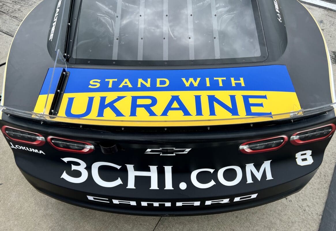 Stand with Ukraine nascar