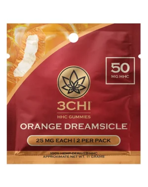 HHC Mini-Pack Gummies - Our premium mini pack of 2 - 25mg HHC gummies deliver a potent one of a kind feeling with a calming body sensation and feature:


 	Award-winning & potent HHC
 	Delicious orange dreamsicle
 	Vegan cruelty-free | No animal gelatin
 	Derived from USA-grown hemp
 	Farm Bill Compliant : <0.3% ∆9THC