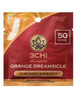 HHC Mini-Pack Gummies - Our premium mini pack of 2 - 25mg HHC gummies deliver a potent one of a kind feeling with a calming body sensation and feature:


 	Award-winning & potent HHC
 	Delicious orange dreamsicle
 	Vegan cruelty-free | No animal gelatin
 	Derived from USA-grown hemp
 	Farm Bill Compliant : <0.3% ∆9THC
