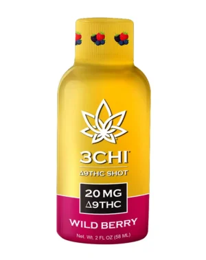 Delta 9 Shots - Looking for something new to spice up your Delta 9 experience? Look no further than 3CHI's new Delta 9 THC shot to create a full mind, body, and spirit experience in a Wild Berry flavor. Available as a single shot or a box of 12. Fast-acting 20mg Delta 9 THC Shots Dispensary-grade Potent and long-lasting Derived from USA-grown hemp Farm Bill Compliant: <0.3% Delta 9 THC