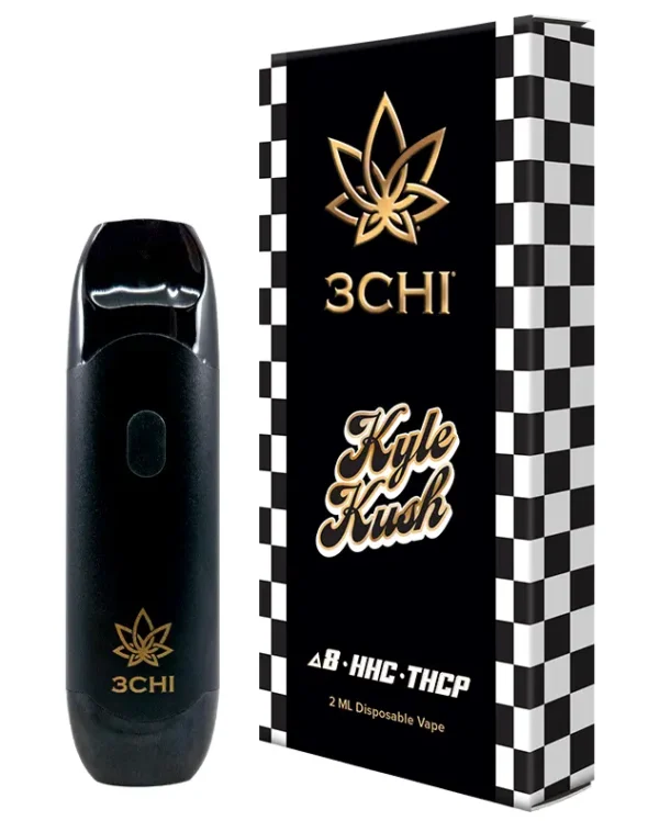 Kyle Kush Vape - 2ml Disposable - Get ready to experience the exhilaration of racing and the power of a unique cannabinoid blend with 3CHI's Kyle Kush Disposable Vape. Packed with our premium Delta 8, HHC, THCP, and a dash of CBC for a boost when you most need it, this premium 2ml vaping device has 3 variable heat settings and preheat functionality to make this one of the highest quality vape experiences available.
Flavor profile: Menthol, Mint, Pine