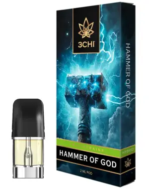 Hammer of God - True Strains - 2ml Vape Pod - Unlock divine and energizing euphoria with this uplifting and harmonizing Hammer of God Hybrid Vape Pod.

REQUIRES A 3CHI POD BATTERY TO USE