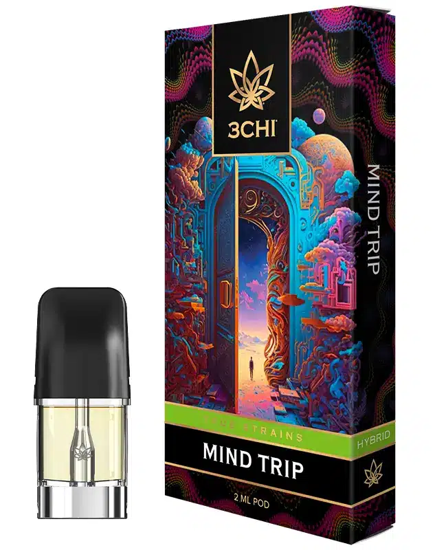 Mind Trip - True Strains - 2ml Vape Pod - Let your creativity flow with this Hybrid blend that encourages exploration of mind.

REQUIRES A 3CHI POD BATTERY TO USE