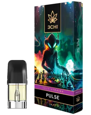 Pulse - True Strains - 2ml Vape Pod - This chill yet social Indica is perfect for getting you in the groove after a long day at work.

REQUIRES A 3CHI POD BATTERY TO USE