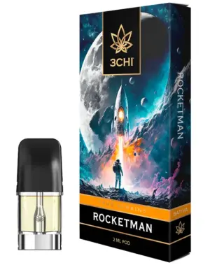 Rocketman - True Strains - 2ml Vape Pod - Propel your mood and productivity to new heights with this stimulating and uplifting Sativa. 

REQUIRES A 3CHI POD BATTERY TO USE