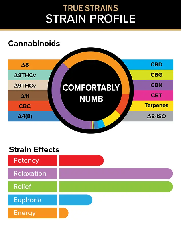 Comfortably Numb - True Strains - 2ml Vape Pod - 3CHI
