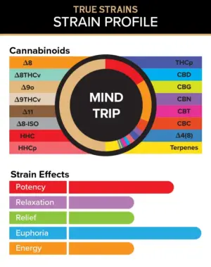 Mind Trip - True Strains - 2ml Vape Pod - Let your creativity flow with this Hybrid blend that encourages exploration of mind.

REQUIRES A 3CHI POD BATTERY TO USE