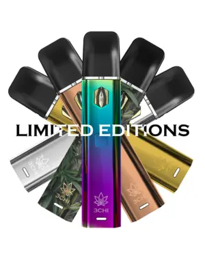 Limited Edition Vape Pod Battery Starter Kit - 3CHI’s revolutionary pod battery system, now available in 5 limited edition colors. Complete with rechargeable battery and USB-C charging cable. Compatible with all 3CHI pods. Pods sold separately.