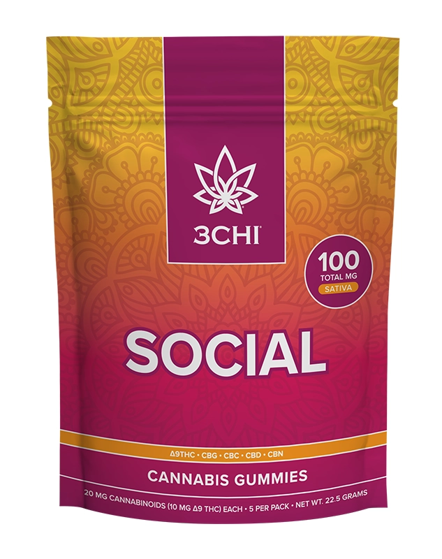 Social Gummies - Natural ∆9 THC Blends - 3CHI