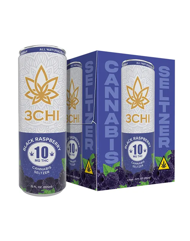 3CHI Delta 9 THC Seltzers – 10 mg | 4-Pack (Multiple Flavors)