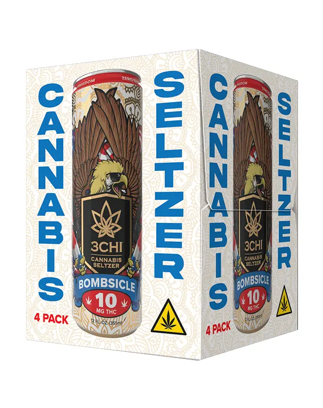 Delta 9 THC Seltzers - Bombsicle - Sugar Free - 10mg - 3CHI