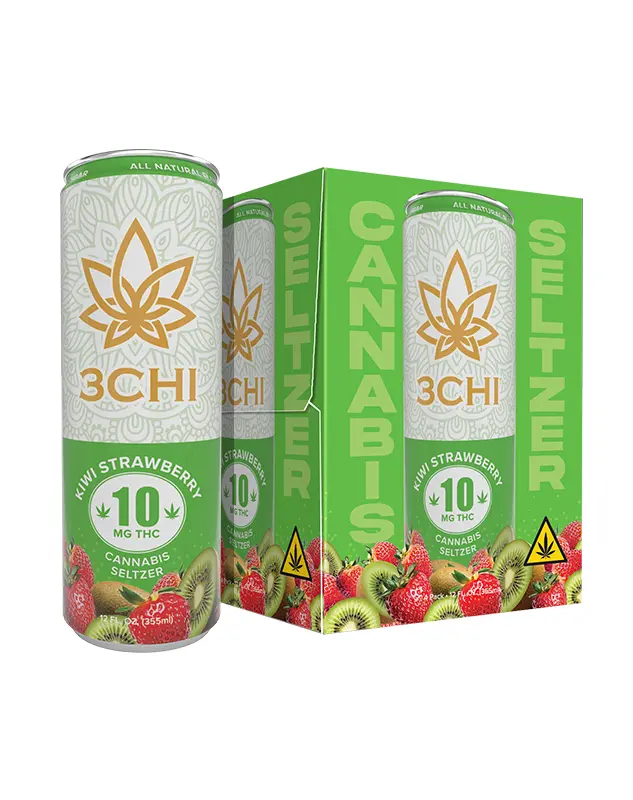 3CHI Delta 9 THC Seltzers – 10 mg | 4-Pack (Multiple Flavors)