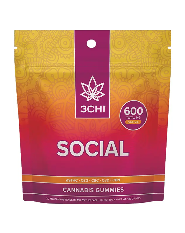 3CHI Vibes: Social Gummies - 30 gummies - Quantity: 30 gummies