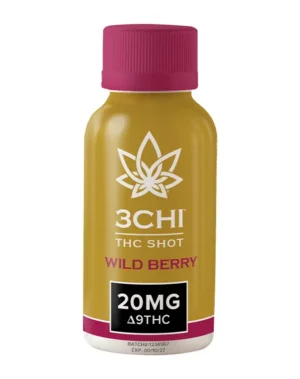 Delta 9 THC Shots - 20mg - Wild Berry, Single - Flavor: Wild Berry, Quantity: Single
