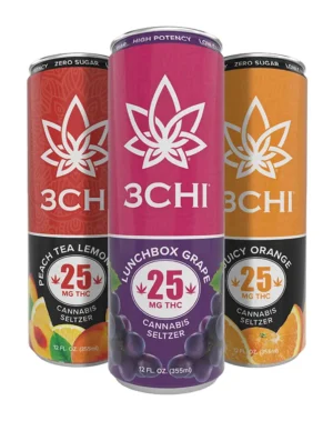 Delta 9 THC Seltzers - Sugar Free - 25mg - Meet the 3CHI Delta 9 THC Seltzer collection, now available in a smooth 25 mg THC per can. These alcohol-free, sugar-free seltzers strike the perfect balance between flavor and potency, offering a more elevated experience than the 10 mg lineup while remaining approachable and social.