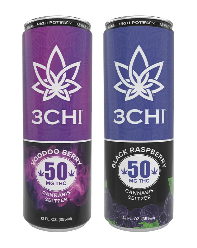 Delta 9 THC Seltzers - Sugar Free - 50mg - 3CHI