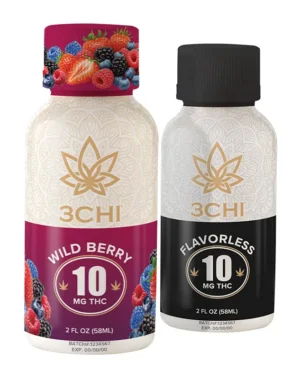 Delta 9 THC Shots - 10mg - Looking for something new to spice up your Delta 9 experience? Look no further than 3CHI's new Delta 9 THC shot to create a full mind, body, and spirit experience in a Wild Berry flavor. Available as a single shot or a box of 12. Fast-acting 10mg Delta 9 THC Shots Dispensary-grade Potent and long-lasting Derived from USA-grown hemp Farm Bill Compliant: <0.3% Delta 9 THC