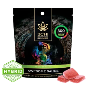 True Strains Gummies - Awesome Sauce - Dive into the extraordinary with Awesome Sauce. Living up to its name, these 15mg Delta 9 THC Hybrid gummies are all about fun and good vibes. Ideal for those seeking a perfectly unique twist on the standard Delta 9 edible.

 	15mg Delta 9 THC per gummy
 	Dispensary-grade
 	Potent & long-lasting
 	Vegan & cruelty-free
 	Derived from USA-grown hemp
 	Farm Bill Compliant: <0.3% Delta 9 THC
