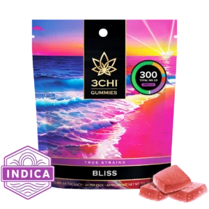 True Strains Gummies - Bliss - Discover the joy of Bliss. These 15mg Delta 9 THC Indica gummies are crafted for a delightful serene experience. Ideal for enhancing your mood and adding a touch of calm happiness, they're a sweet escape into pleasure.

 	15mg Delta 9 THC per gummy
 	Dispensary-grade
 	Potent & long-lasting
 	Vegan & cruelty-free
 	Derived from USA-grown hemp
 	Farm Bill Compliant: <0.3% Delta 9 THC
