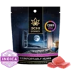 True Strains Gummies - Comfortably Numb - Ease into a state of Comfortably Numb. These 64mg Indica gummies are designed for deep relaxation and tranquility. Ideal for evening use, they help soothe your senses and calm your mind, leading you to a place of peaceful contentment. This version of Comfortably Numb gummies is double the potency of the original Comfortably Numb gummies. If you are converting from the classic gummies, take half the size of the piece of gummy you normally take of the originals.

 	64mg total cannabinoids per gummy
 	Dispensary-grade
 	Potent & long-lasting
 	Vegan & cruelty-free
 	Derived from USA-grown hemp
 	Farm Bill Compliant: <0.3% Delta 9 THC

