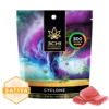True Strains Gummies - Cyclone - Get swept away by Cyclone. These 15mg Delta 9 THC Sativa gummies are blended to produce a whirlwind of euphoria and excitement. Perfect for those seeking a potent, yet balanced experience,

 	15mg Delta 9 THC per gummy
 	Dispensary-grade
 	Potent & long-lasting
 	Vegan & cruelty-free
 	Derived from USA-grown hemp
 	Farm Bill Compliant: <0.3% Delta 9 THC
