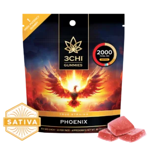 True Strains Gummies - Phoenix - WARNING: THIS IS A HIGH POTENCY PRODUCT

Unleash the fiery spirit of Phoenix with these 100mg Sativa gummies. Ideal for those seeking a vibrant lift, these gummies are great for daytime use, offering a potent and invigorating euphoria.

 	100mg total cannabinoids per gummy
 	Dispensary-grade
 	Potent & long-lasting
 	Vegan & cruelty-free
 	Derived from USA-grown hemp
 	Farm Bill Compliant: <0.3% Delta 9 THC
