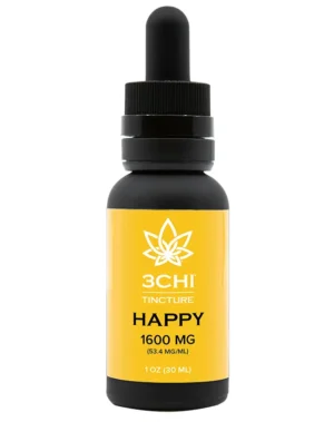 Delta 8 Focused Blends - Happy Oil Tincture - Using a blend of 75% Δ8THC distillate, 25% of a variety of cannabinoids (CBC, CBT, CBG, CBD), this designer Happy Oil tincture gives a more tailored effect than any cannabis strain ever could. This 1oz bottle comes with a metered dropper for easy, accurate dosing.