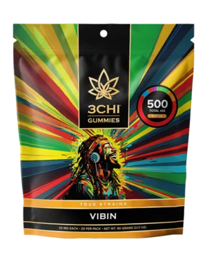 True Strains Gummies - Vibin - Get in your perfect groove with Vibin. These 25mg Sativa gummies are crafted for an upbeat experience, ideal for keeping things easy, social, and in motion. They're perfect for those with standard to moderate tolerances seeking a happy daytime lift and a smooth feel-good rhythm.